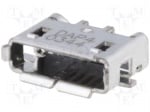 Гнездо USB 1981584-1 Гнездо; USB AB micro; на печатни платки; SMT; PIN:5; хоризонтален